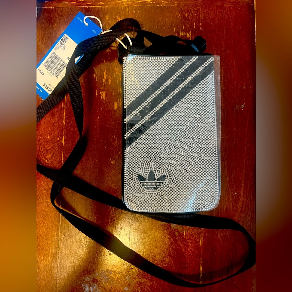 Adidas rhinestone cross body pouch